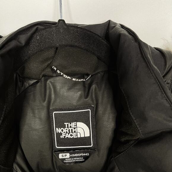 The North Face Womens Small Black Arctic Down Parka Jacket Faux Fur Hood Winter - Picture 11 of 15